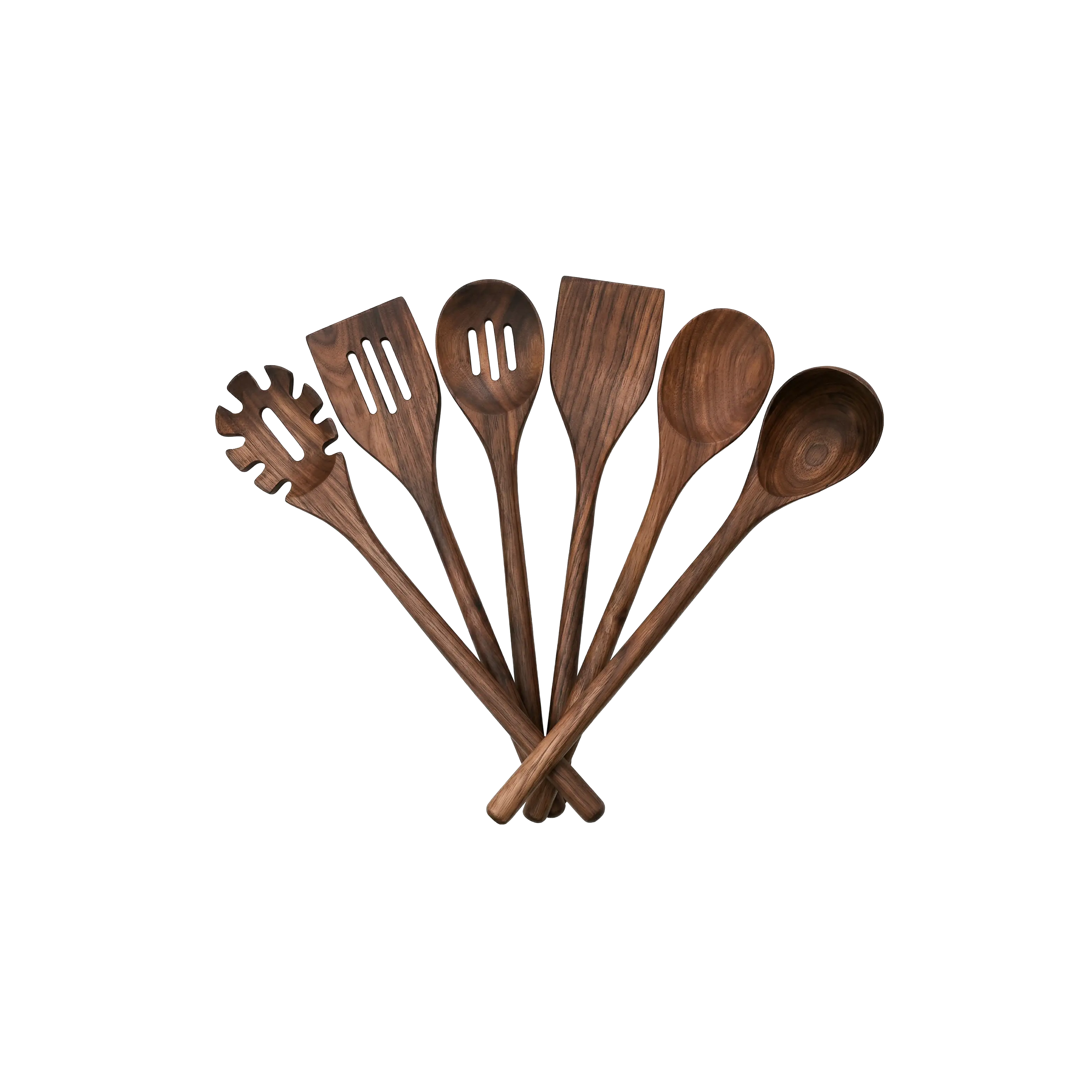 Black Walnut Wood Cooking Utensil Set