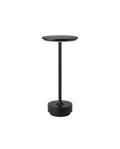 Cordless LED Table Lamp with Round Disc Shade and Weighted Base
