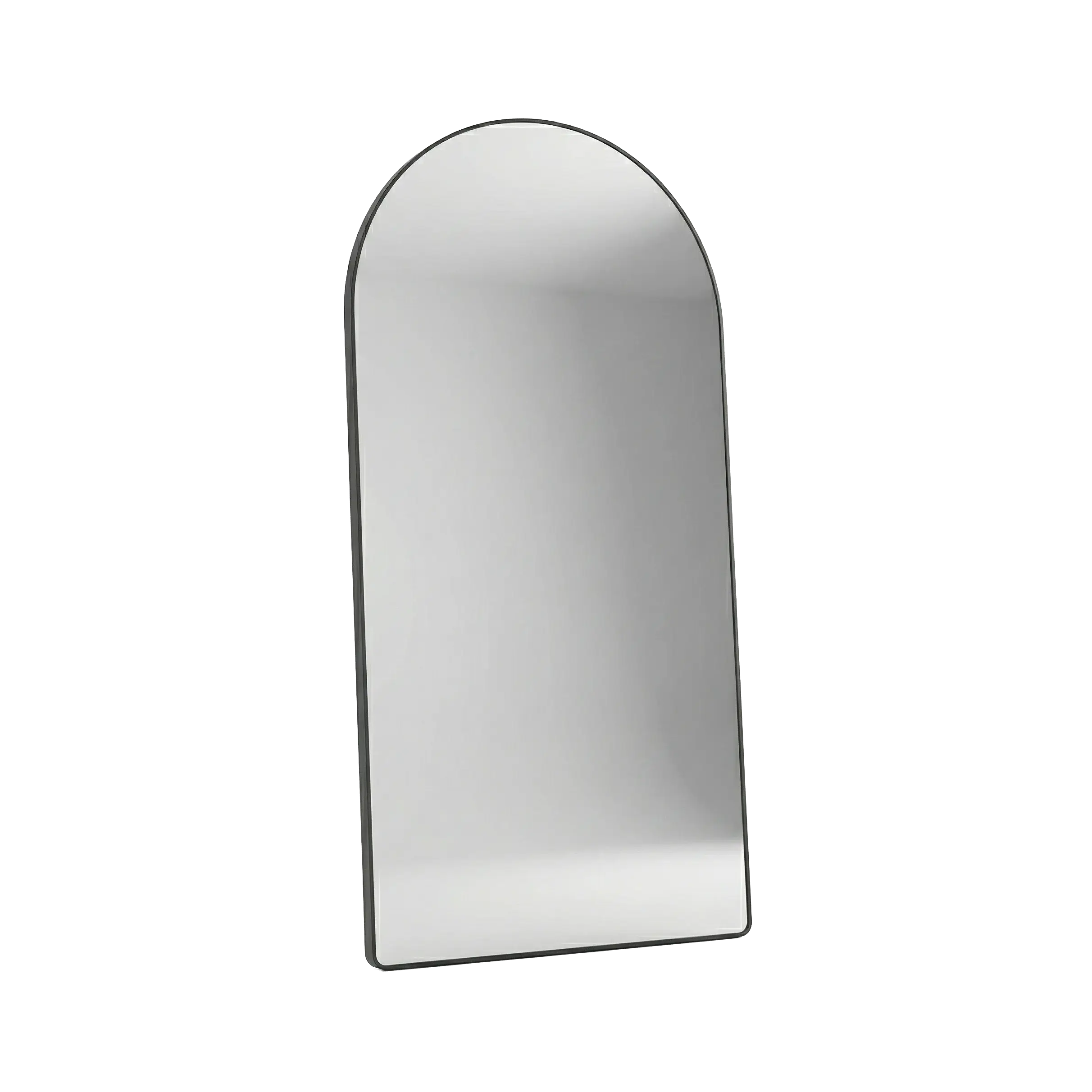 Arched Full Length Floor Mirror with Thin Metal Frame