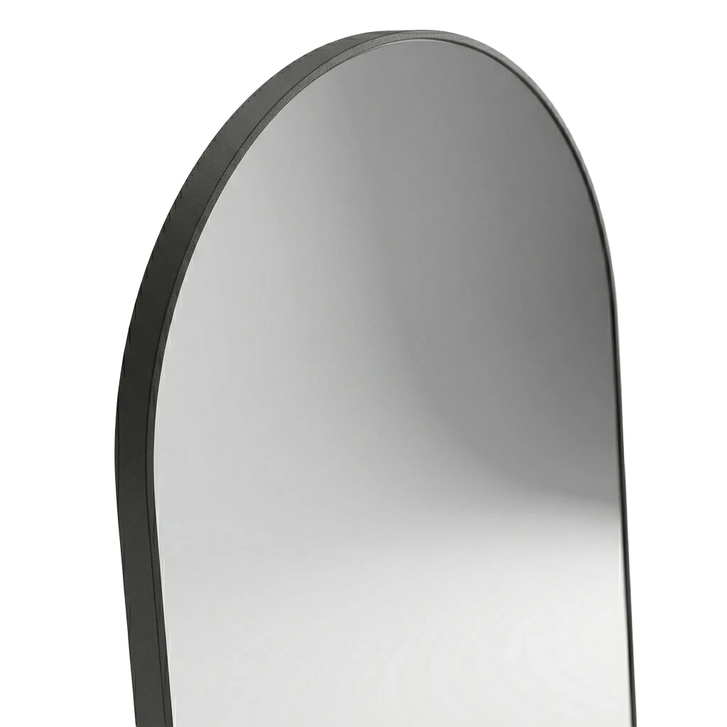 Arched Full Length Floor Mirror with Thin Metal Frame