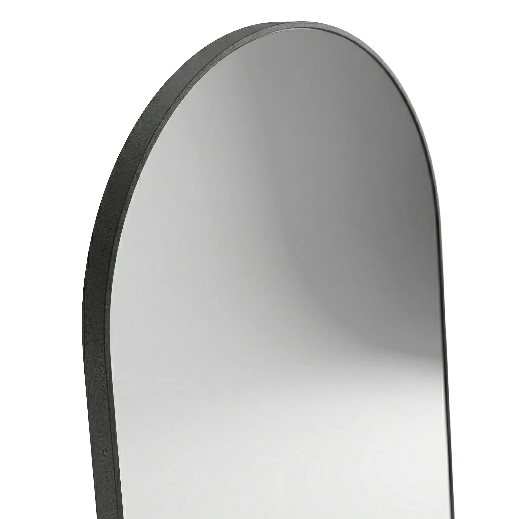 Arched Full Length Floor Mirror with Thin Metal Frame